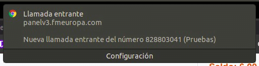 ejemplo de push en el navegador con una llamada entrante